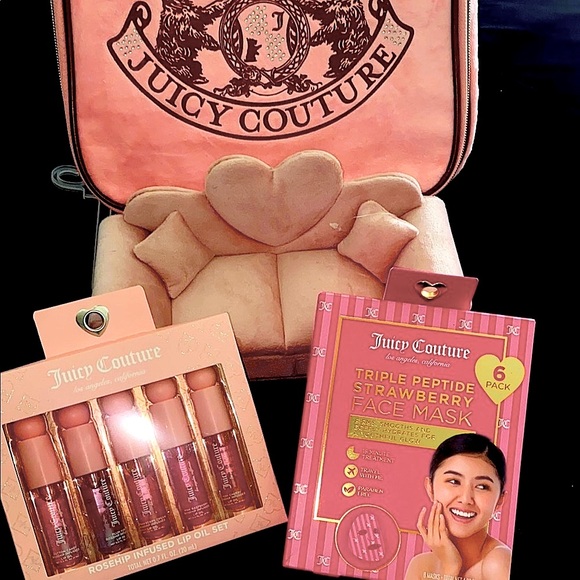 Juicy Couture Other - Juicy Couture Strawberry Face Mask & Lip Oil Set - (5 lip oils & 6 Face Mask)